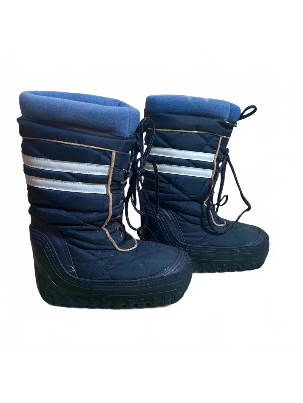 Vintage Moon Boot Womens Winter Boots Size 5 6 US Blue Nylon Retro Y2K Snow